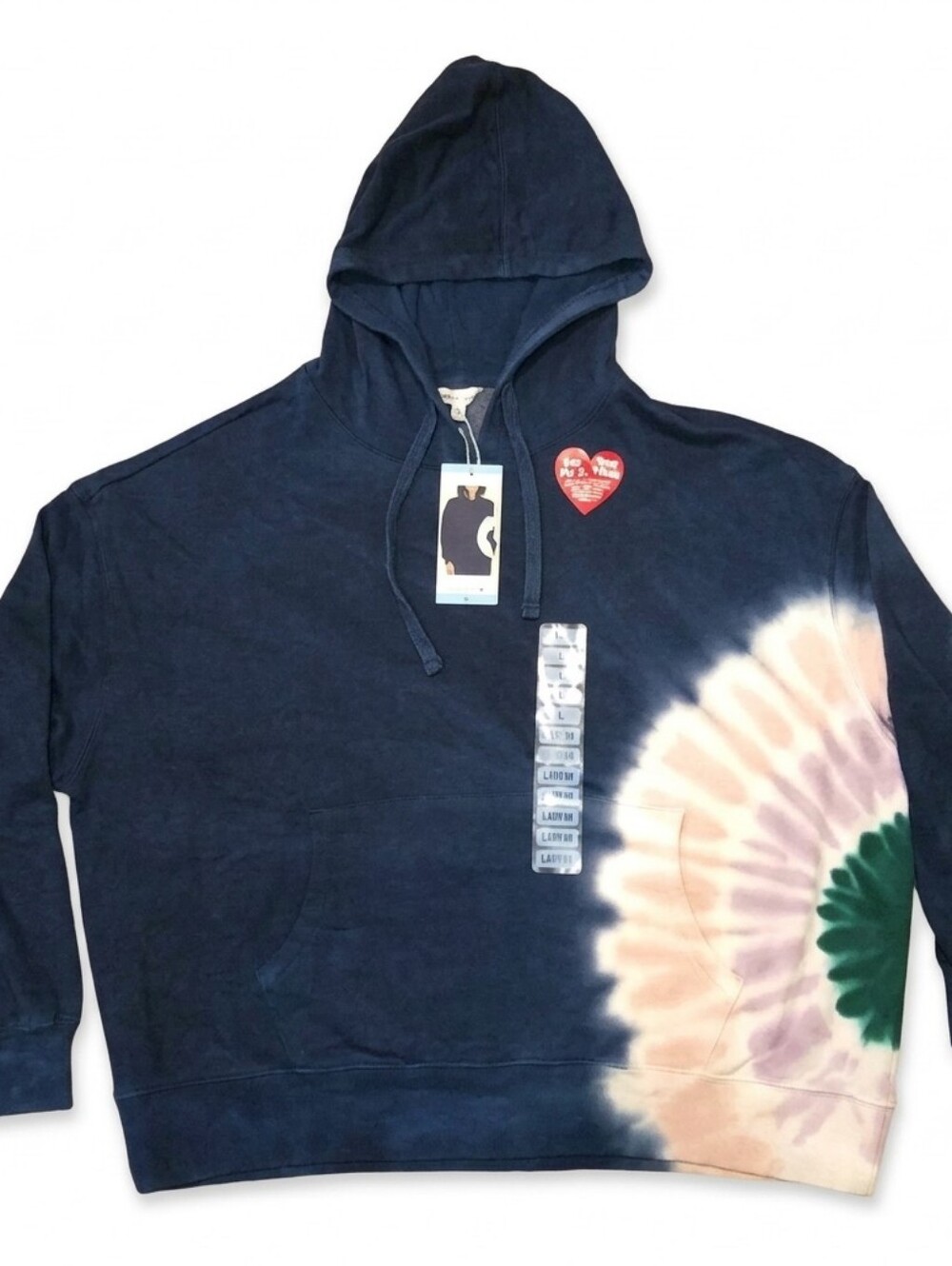 NWT, Wildfox Tie-Dye hoodie, Size L